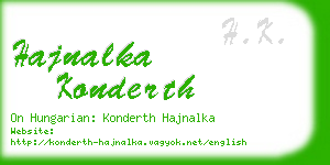 hajnalka konderth business card